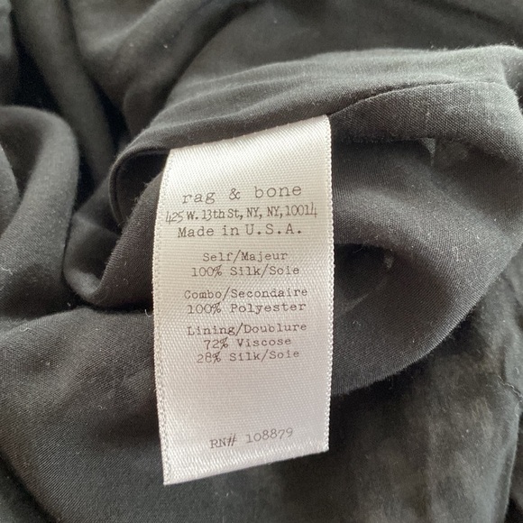 RAG & Bone Black & White Fleet Sleeveless Silk Dress - Picture 8 of 9